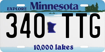 MN license plate 340TTG