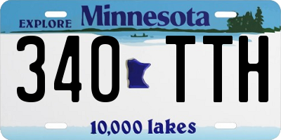MN license plate 340TTH