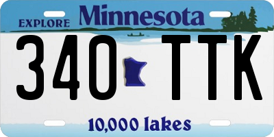 MN license plate 340TTK