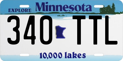 MN license plate 340TTL
