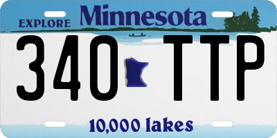 MN license plate 340TTP