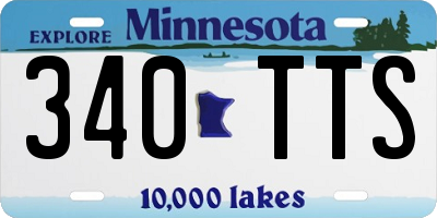 MN license plate 340TTS