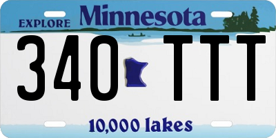 MN license plate 340TTT