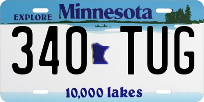 MN license plate 340TUG