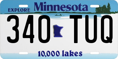 MN license plate 340TUQ