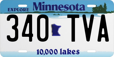MN license plate 340TVA