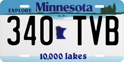 MN license plate 340TVB