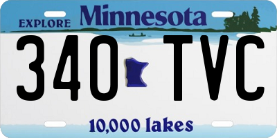 MN license plate 340TVC
