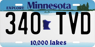 MN license plate 340TVD