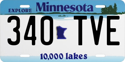 MN license plate 340TVE