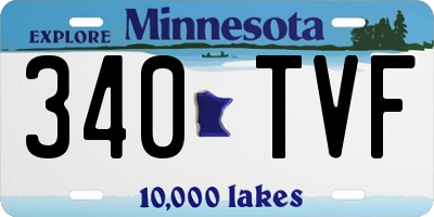 MN license plate 340TVF