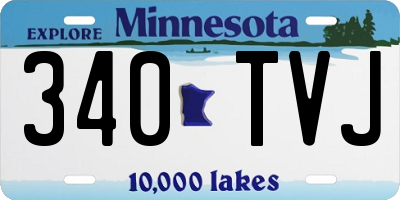 MN license plate 340TVJ