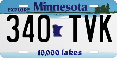 MN license plate 340TVK