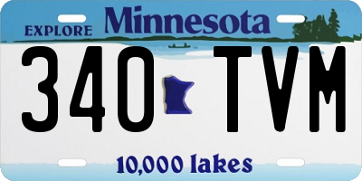 MN license plate 340TVM