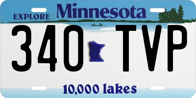 MN license plate 340TVP
