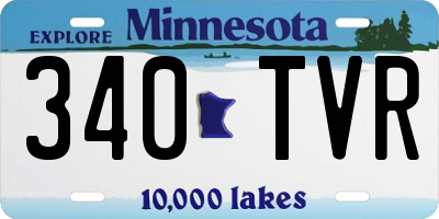 MN license plate 340TVR