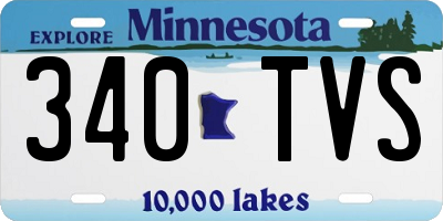 MN license plate 340TVS