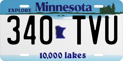 MN license plate 340TVU