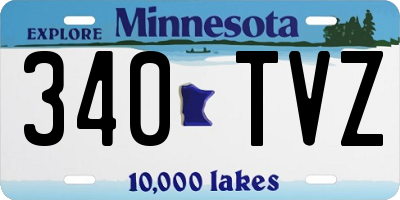 MN license plate 340TVZ