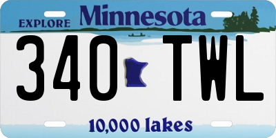 MN license plate 340TWL