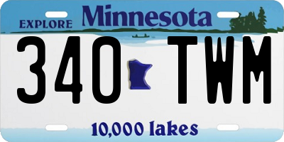 MN license plate 340TWM