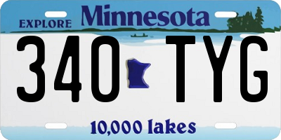 MN license plate 340TYG