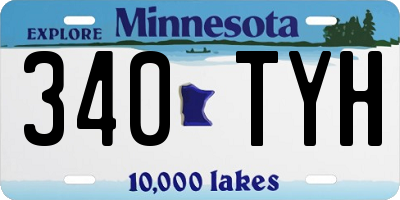MN license plate 340TYH