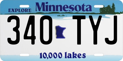 MN license plate 340TYJ