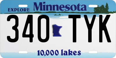 MN license plate 340TYK