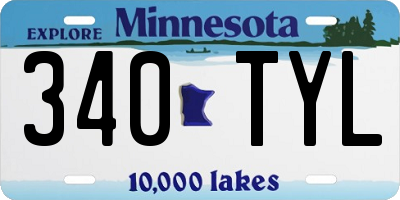 MN license plate 340TYL