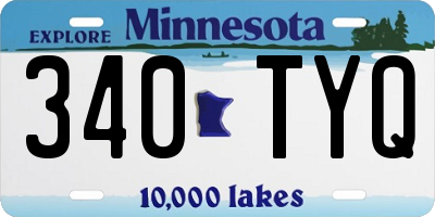 MN license plate 340TYQ