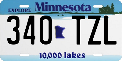 MN license plate 340TZL