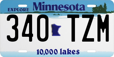 MN license plate 340TZM