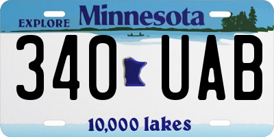 MN license plate 340UAB