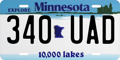 MN license plate 340UAD