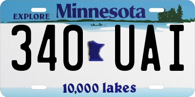 MN license plate 340UAI