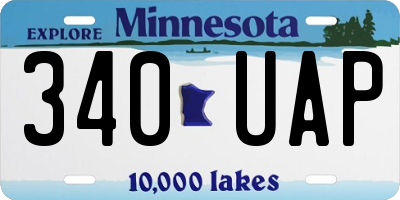 MN license plate 340UAP