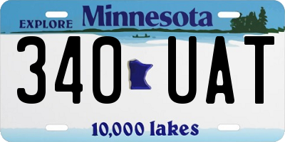MN license plate 340UAT