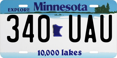 MN license plate 340UAU