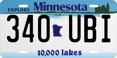 MN license plate 340UBI