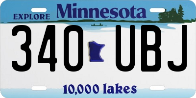 MN license plate 340UBJ