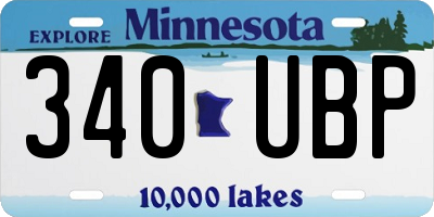 MN license plate 340UBP