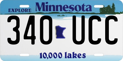 MN license plate 340UCC