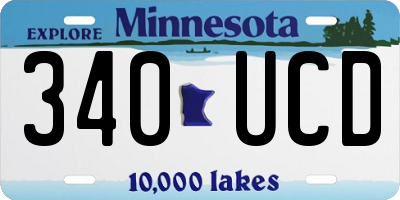 MN license plate 340UCD