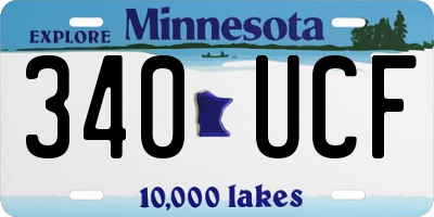 MN license plate 340UCF