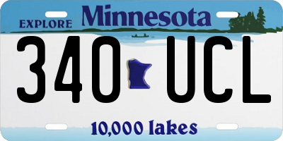MN license plate 340UCL