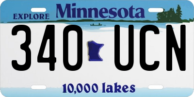 MN license plate 340UCN