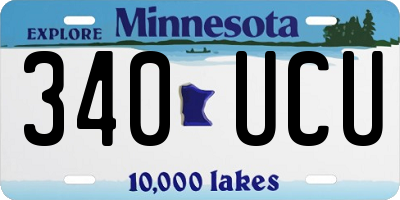 MN license plate 340UCU