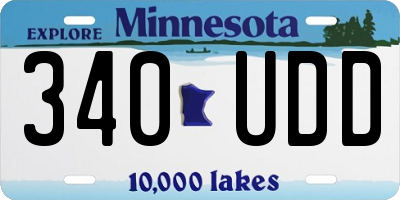 MN license plate 340UDD