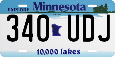 MN license plate 340UDJ